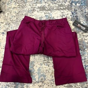 NWT Greys Anatomy Scrub Pants- Wine color Size: LT